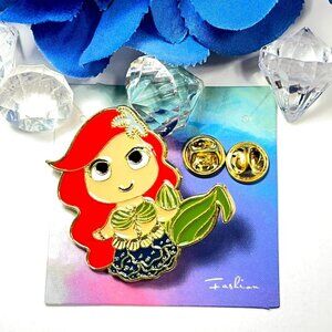Little Mermaid Ariel Lapel Pin Princess Badge Brooch Accessories Jewelry Gift